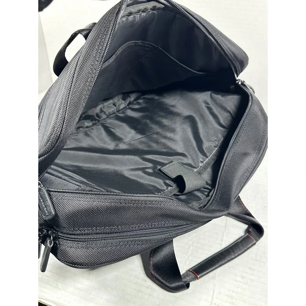 BMW M Sport Black Quilted Ballistic Nylon Leather Laptop Briefcase Bag Mens